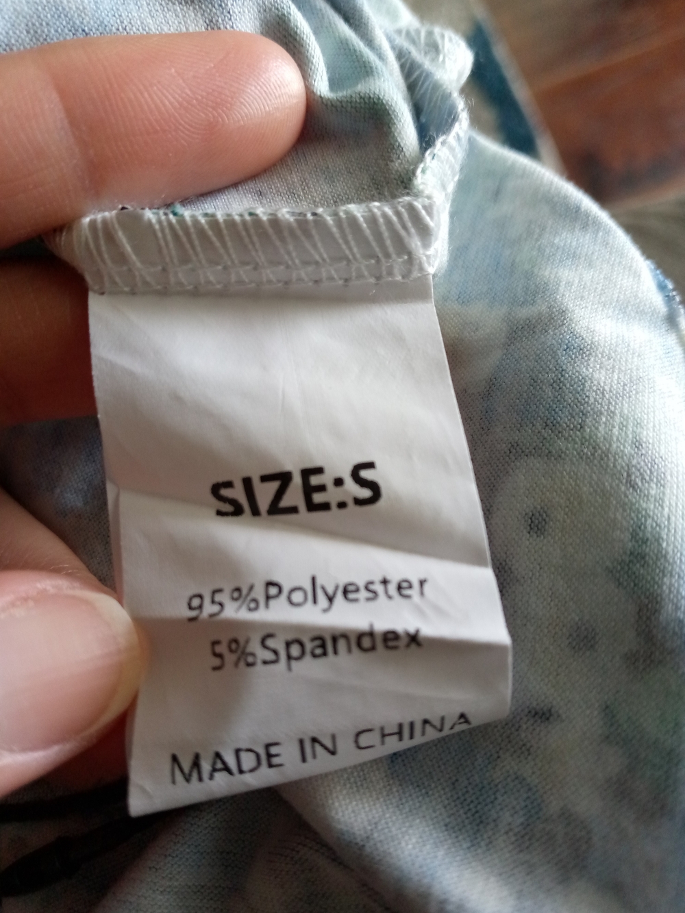 Light Blue Printed Top - Size S